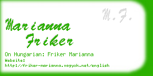 marianna friker business card